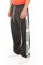 Forever21 Worldwide Graphic Striped Track Pants