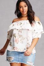 Forever21 Plus Size Floral Off-the-shoulder Top