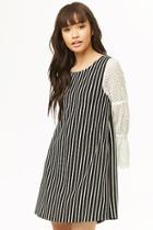 Forever21 Trumpet Sleeve Striped Dress