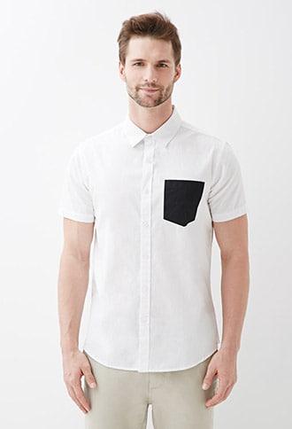 Forever21 Contrast Pocket Shirt