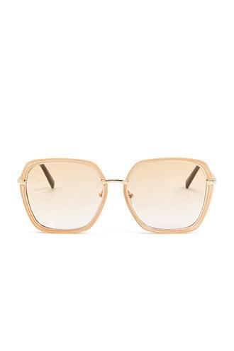 Forever21 Square Plastic Metallic-trim Sunglasses
