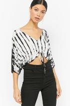 Forever21 Ruched Tie-dye Crop Top