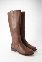 Forever21 Women's  Faux Leather Riding Boots (brown)