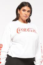 Forever21 Plus Size Coca-cola Raw-cut Tee