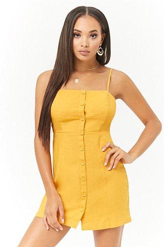 Forever21 Linen-blend Mini Dress
