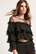 Forever21 Pleated Ruffle Top