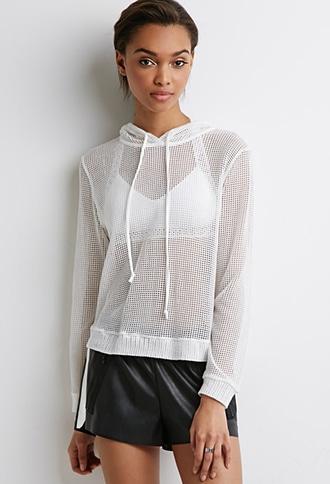 Forever21 Netted Mesh Hoodie