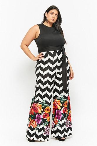 Forever21 Plus Size Scuba Knit Combo Jumpsuit
