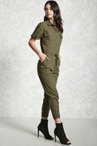 Forever21 Buttoned Coverall Jumpsuit