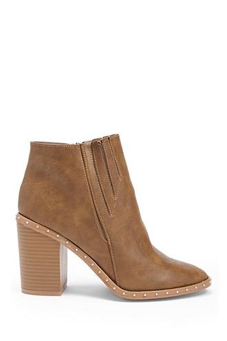 Forever21 Yoki Studded Faux Leather Booties