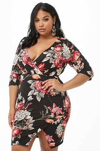 Forever21 Plus Size Floral Print Mini Dress