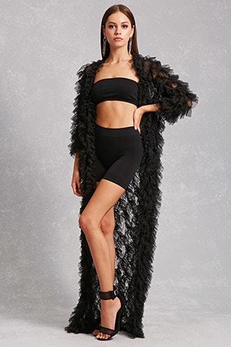 Forever21 Kikiriki Frilled Cardigan