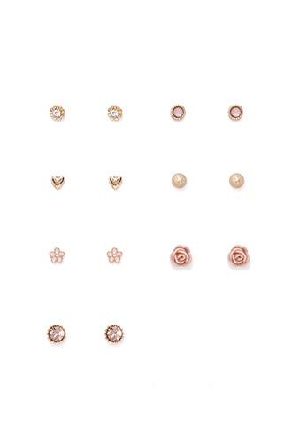 Forever21 Floral & Heart Earring Set