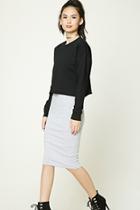 Forever21 Raw-cut Crop Sweatshirt