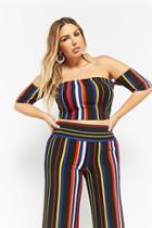 Forever21 Plus Size Striped Crop Top