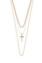 Forever21 Cross Layered Necklace