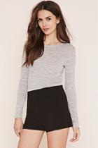 Forever21 Contemporary Marled Knit Top