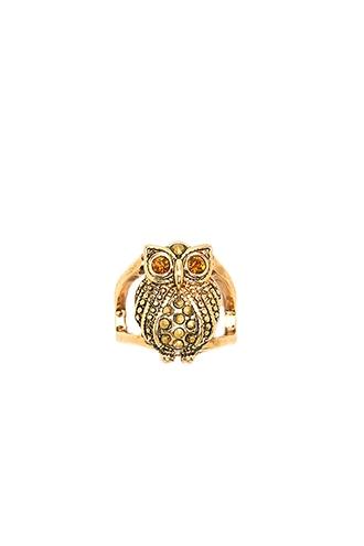 Forever21 Rhinestone Owl Ring