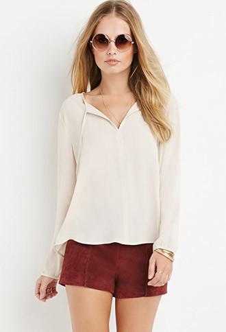 Forever21 Tie-neck Blouse