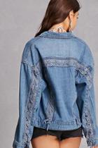 Forever21 Laced Grommet Denim Jacket