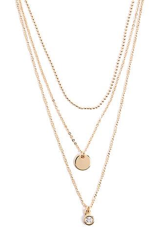 Forever21 Cz Layered Necklace