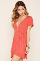 Forever21 Women's  Chiffon Self-tie Wrap Dress
