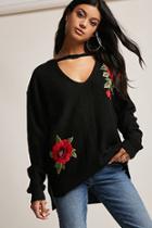 Forever21 Floral Cutout Sweater