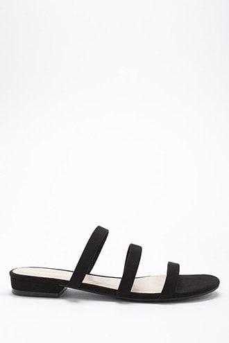 Forever21 Strappy Faux Suede Slide Sandals