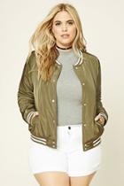 Forever21 Plus Women's  Plus Size Padded Varsity Jacket