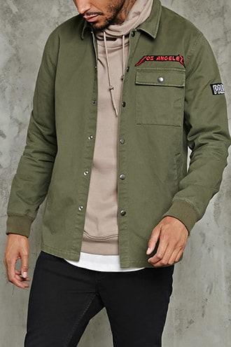 Forever21 Los Angeles Patch Jacket