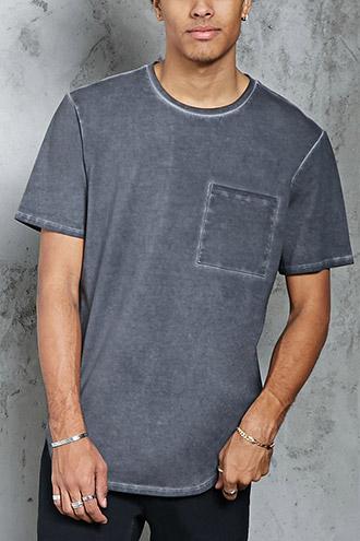 Forever21 Faded Wash Pocket Tee