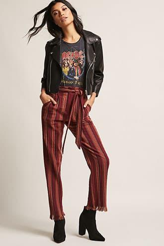 Forever21 High-waist Paperbag Pants