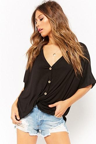 Forever21 Relaxed Button-front Shirt