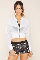 Forever21 Women's  Active Mesh Cropped Jacket