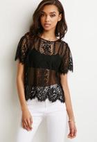Forever21 Scalloped Lace Top