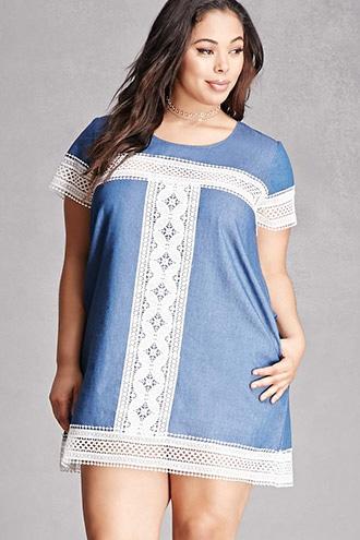 Forever21 Plus Size Chambray Mini Dress