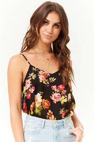 Forever21 Crisscross Back Floral Top