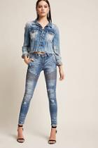 Forever21 Distressed Moto-inspired Jeans