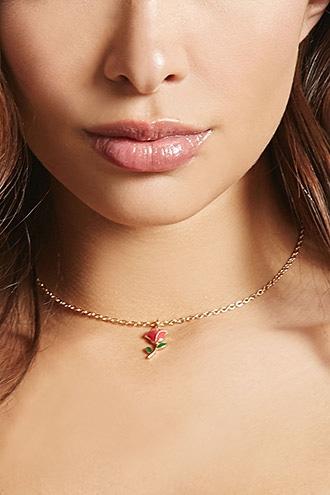 Forever21 Rose Pendant Choker