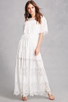 Forever21 Eyelash Lace Ruffle Dress