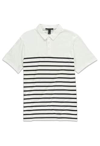 Forever21 Stripe Print Polo