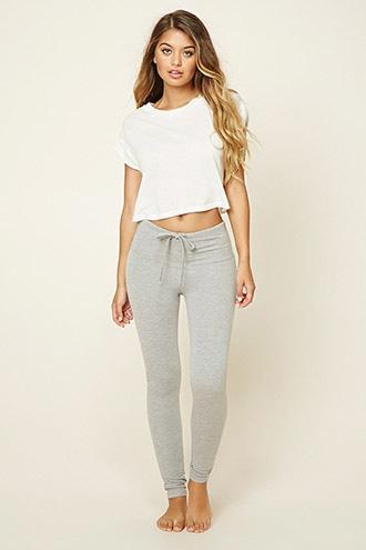 Forever21 Drawstring Skinny-fit Pj Pants