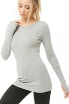 Forever21 Active Longline Crew Neck Top