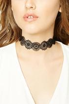 Forever21 Black Floral Lace Choker