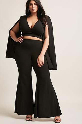 Forever21 Plus Size Flared Slit Pants