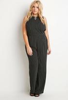 Forever21 Plus Pinstriped Jumpsuit
