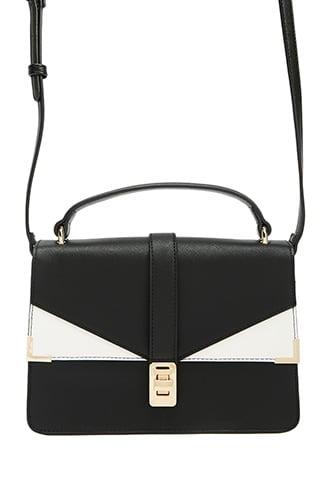 Forever21 Colorblock Twist-lock Satchel