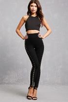 Forever21 Lace-up Denim Leggings