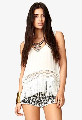 Forever21 Showstopper Fringed Top
