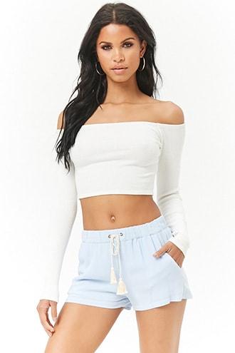 Forever21 Tassel Drawstring Shorts
